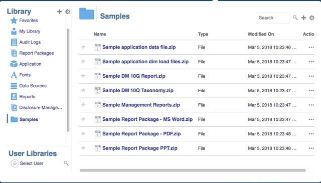 An example of what the library looks like with the system generated and system personal folders.