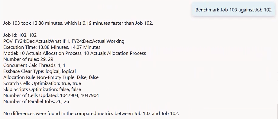 Benchmark job example