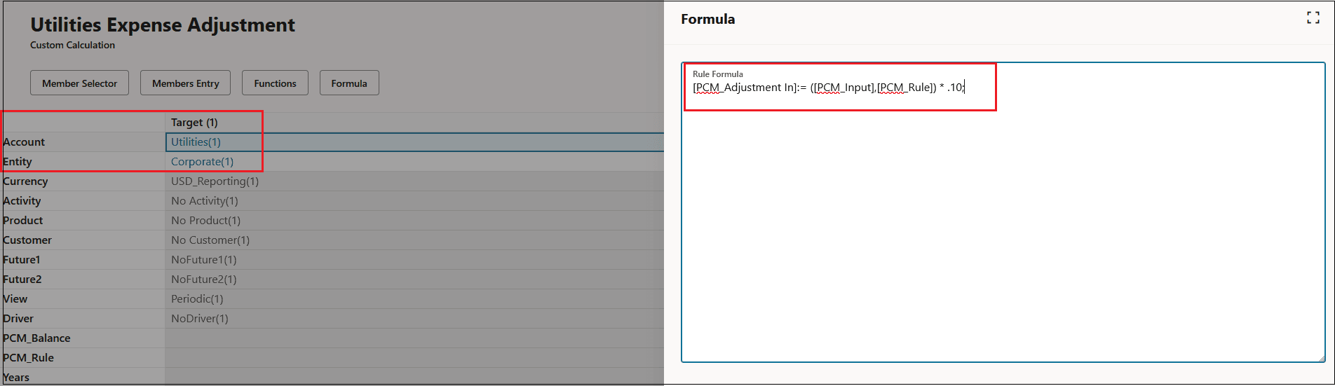 Example of a Calculation Rule