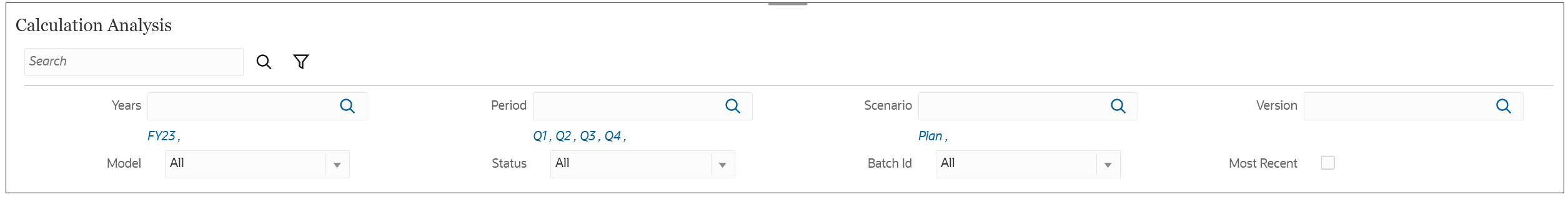 Filter Drop-Downs