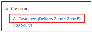 All Customers with Delivery Zone B added to Customer