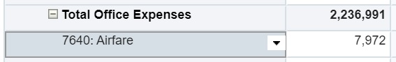drop-down arrow for adding data for a member