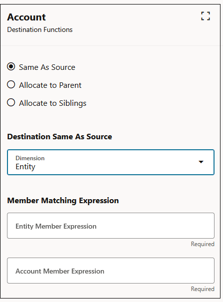 Same as source different dimension