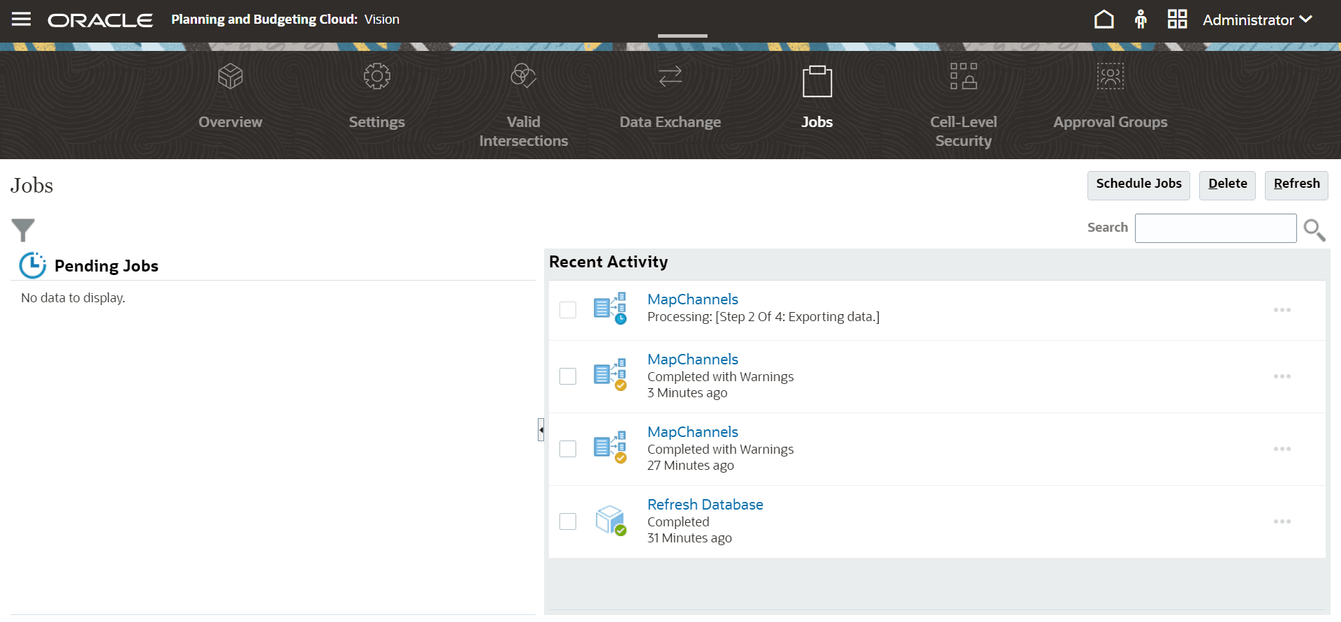 Image shows the Job listing page. Image shows the Job listing page.