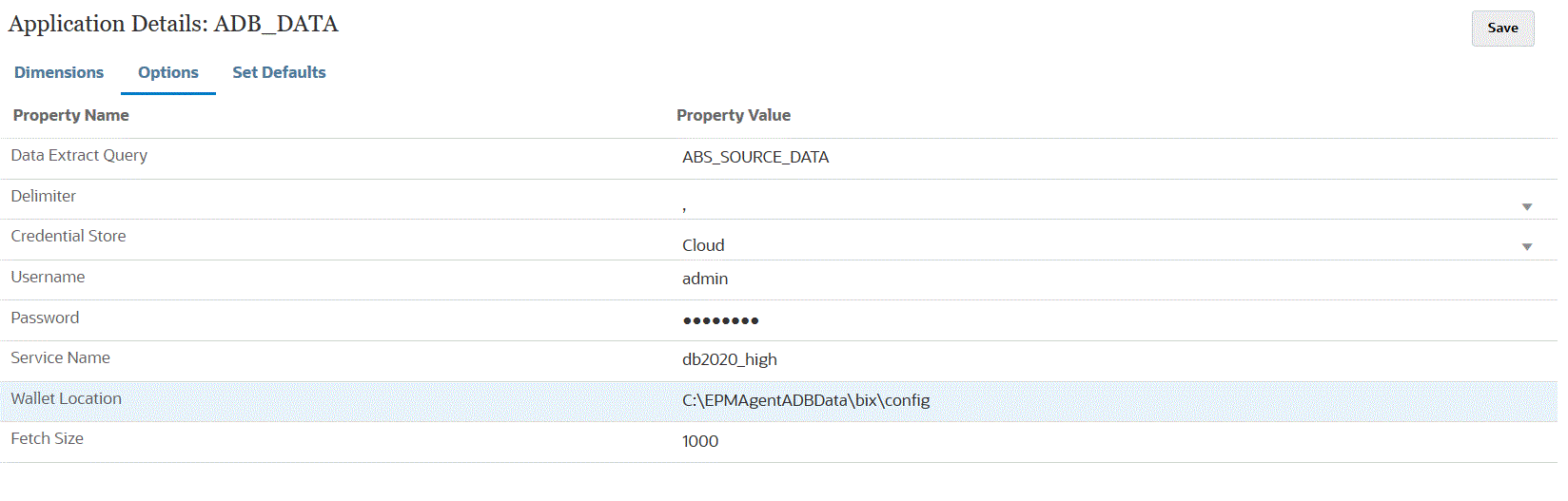 Image shows the Application Details page. Image shows the Application Details page.