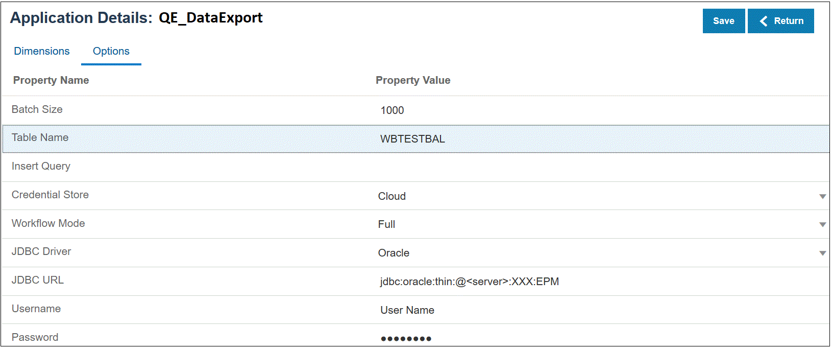 Image shows the Application Details page.