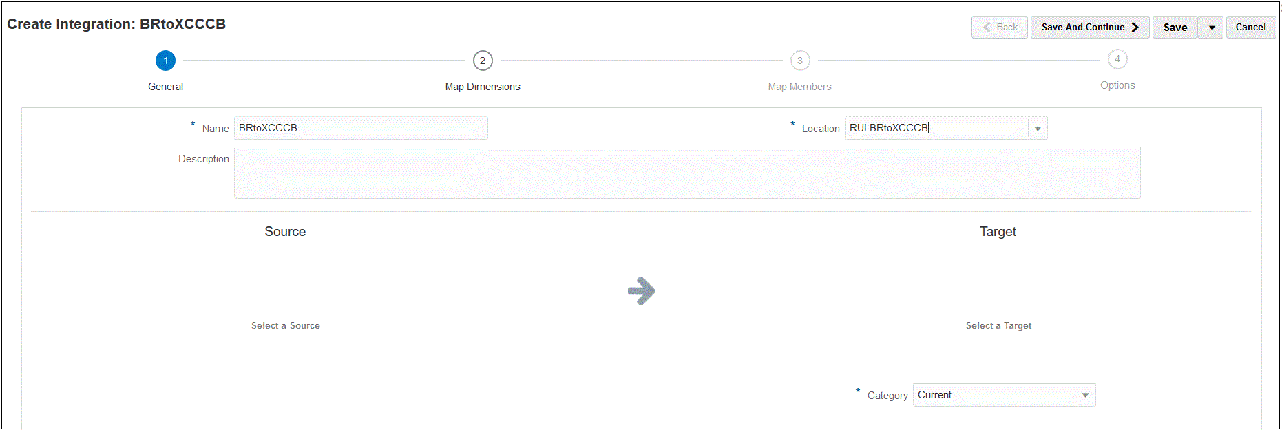 Image shows the Create Integration page. Image shows the Create Integration page.