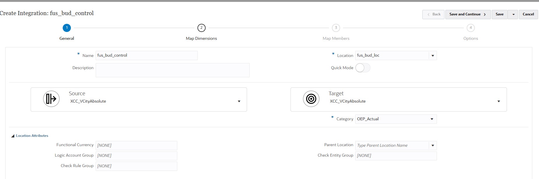 Image shows the Create Integration page. Image shows the Create Integration page.