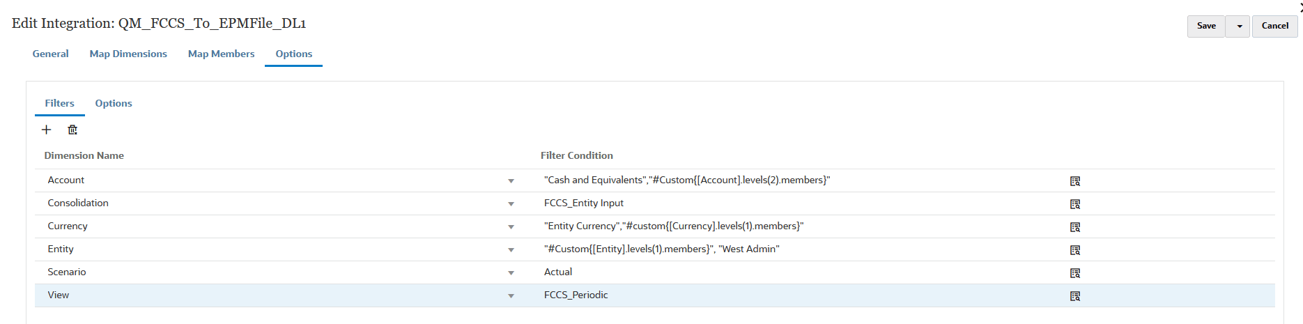 Image shows the Filters page.