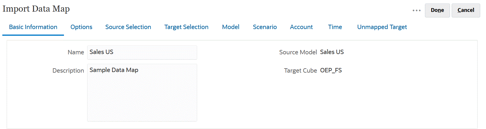 Image shows an imported Strategic Workforce Planning data map. Image shows an imported Strategic Workforce Planning data map.