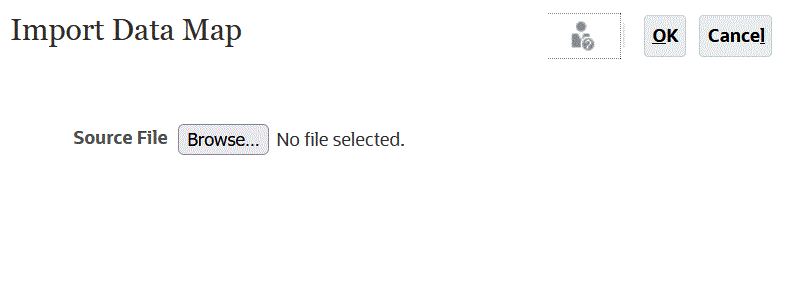 Image shows the Import Data Map selection page. Image shows the Import Data Map selection page.
