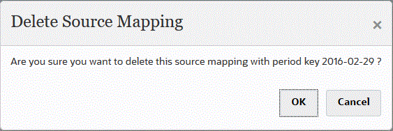 Image shows the Delete Mapping page.