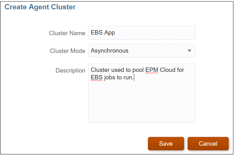 Image show the Create Agent Cluster screen. Image show the Create Agent Cluster screen.