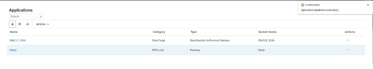 Image shows the Applications page. Image shows the Applications page.
