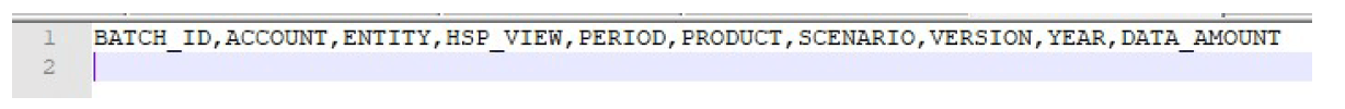 Image shows the CSV output file. Image shows the CSV output file.