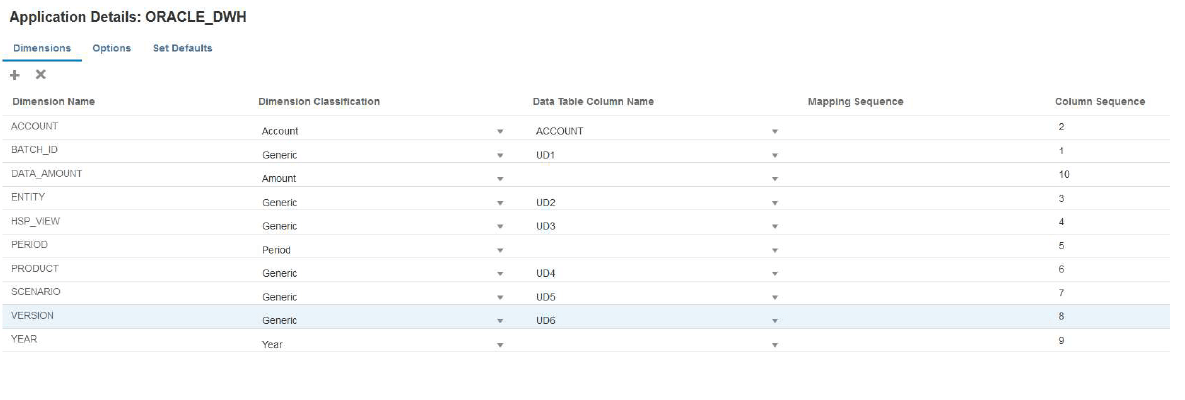 Image shows the Dimensions tab in Application Details. Image shows the Dimensions tab in Application Details.