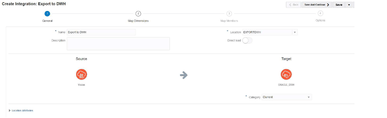 Image shows the Create Integration page. Image shows the Create Integration page.