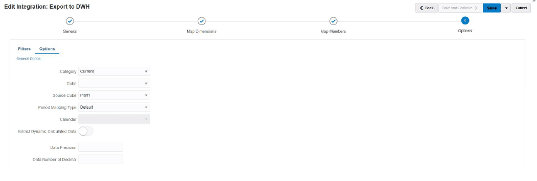 Image shows the Options tab of the Options page. Image shows the Options tab of the Options page.