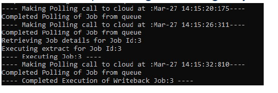 Image shows the job details in the agent. Image shows the job details in the agent.