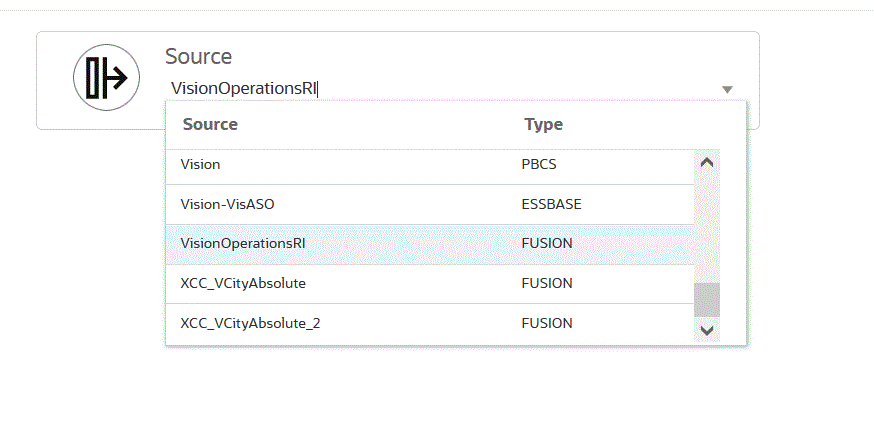 Image shows the Source page.