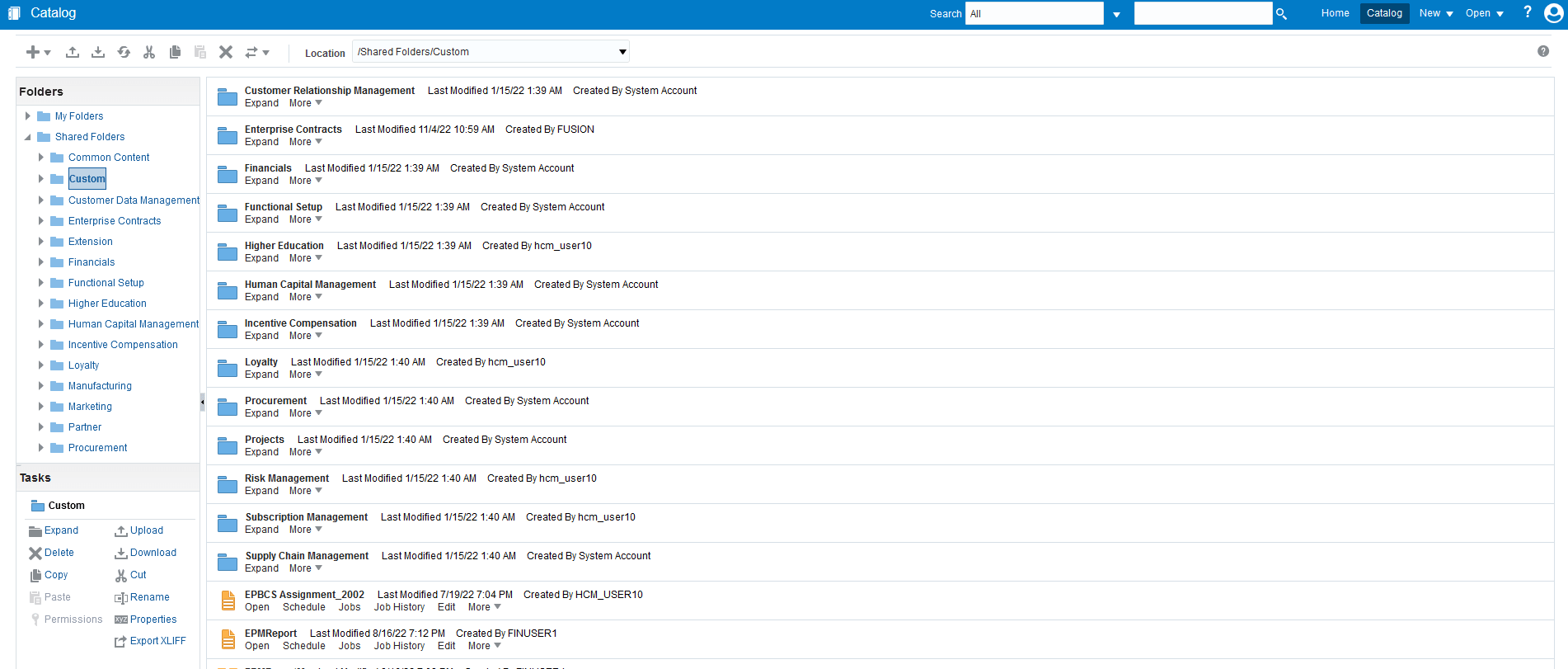Image shows the Catalog page
