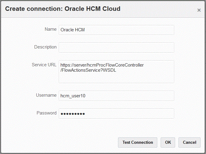 Image shows the Create Connection page.