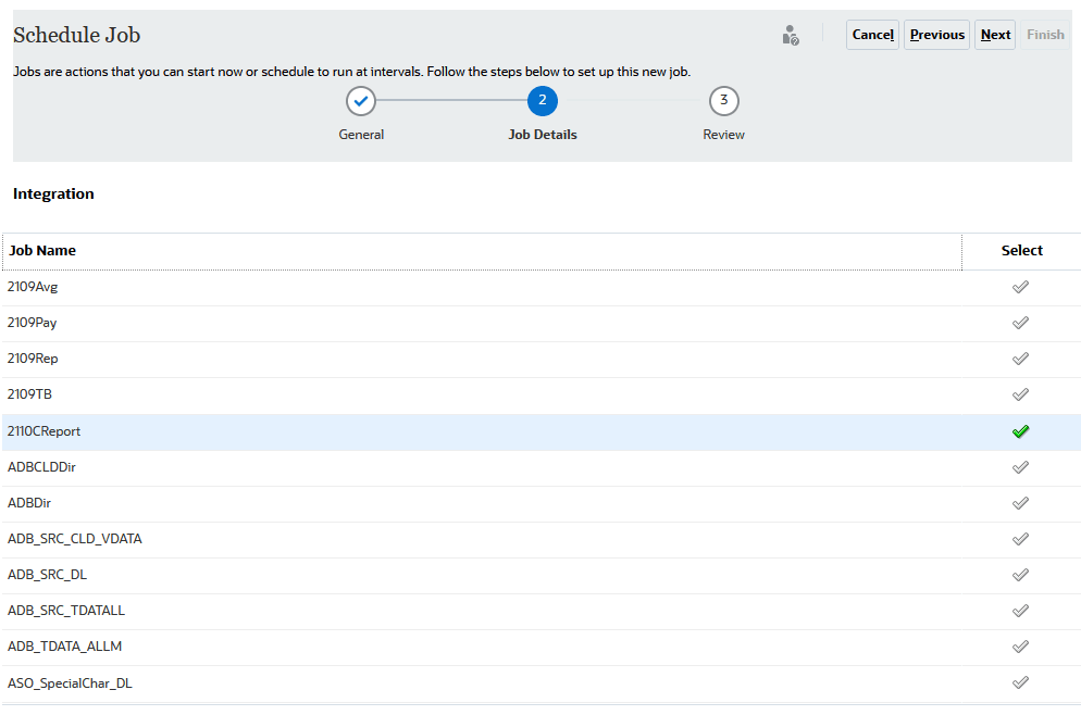 Image shows Schedule Job page. Image shows Schedule Job page.
