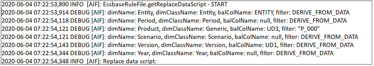 Image shows the Process Details log. Image shows the Process Details log.