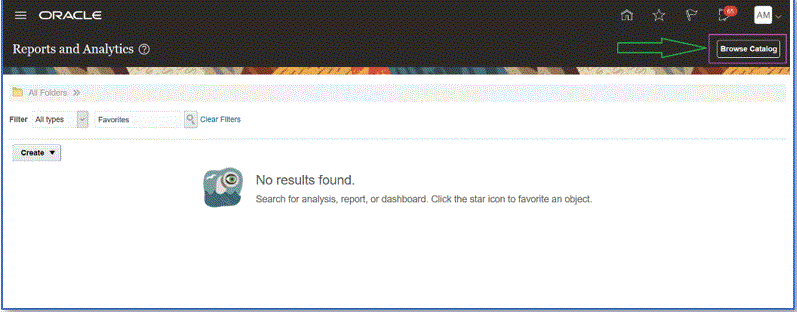 Image shows tge Reports and Analysis page.