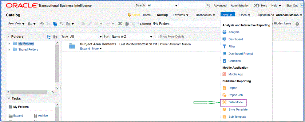 Image shows Catalog page.