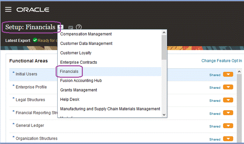 Image shows the Setup page. Image shows the Setup page.