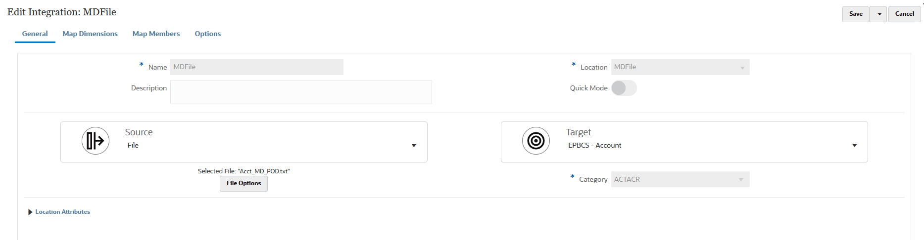 Image shows the Create Integration page.