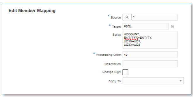 Image shows single SQL mapping rule. Image shows single SQL mapping rule.