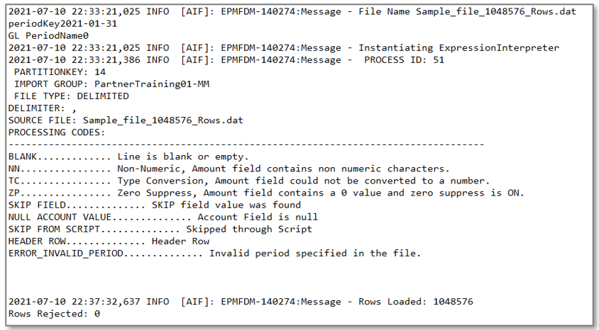 Image shows the completion of the load to TDATASEG_T table. Image shows the completion of the load to TDATASEG_T table.
