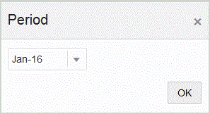 Image shows the Period POV drop-down screen.