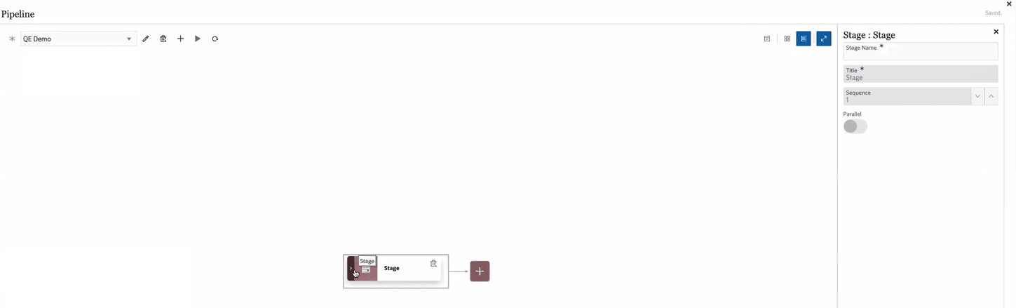 Image shows the Pipeline page. Image shows the Pipeline page.