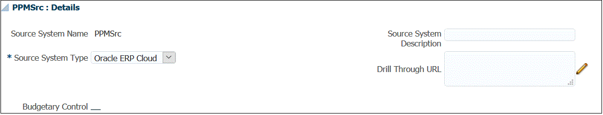 Image shows the Source System page.