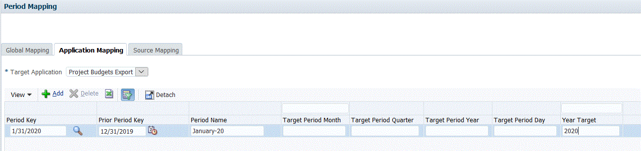 Image shows the Application Mappings tab.