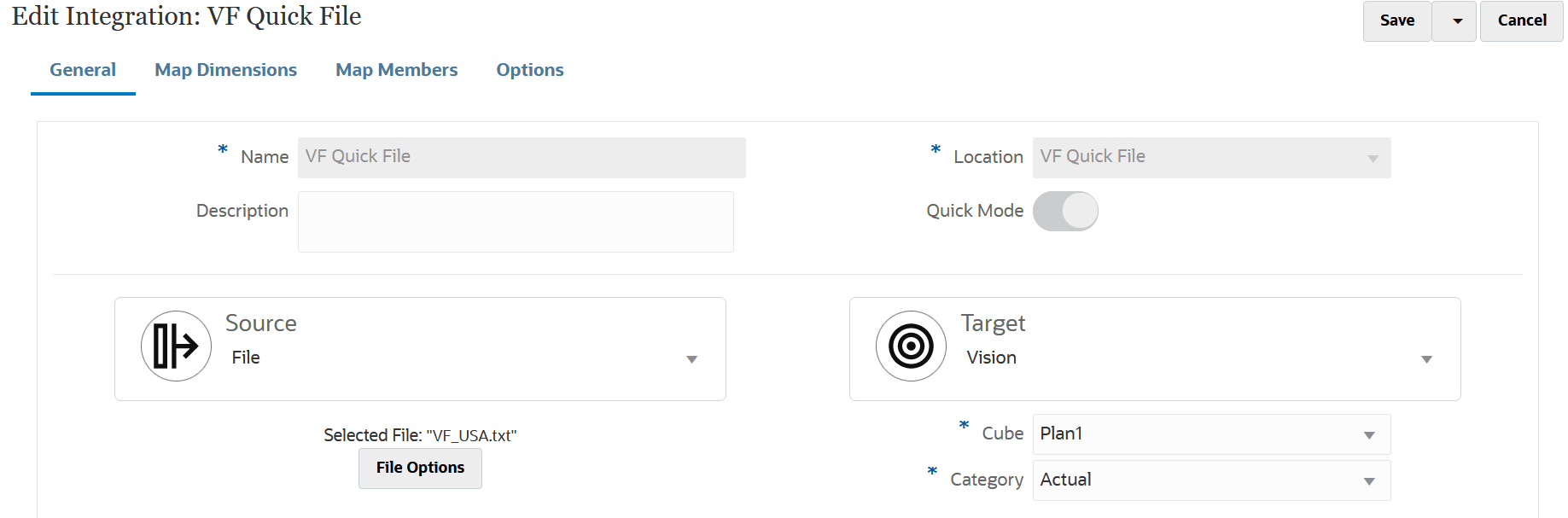 Image shows the Create Integration page.