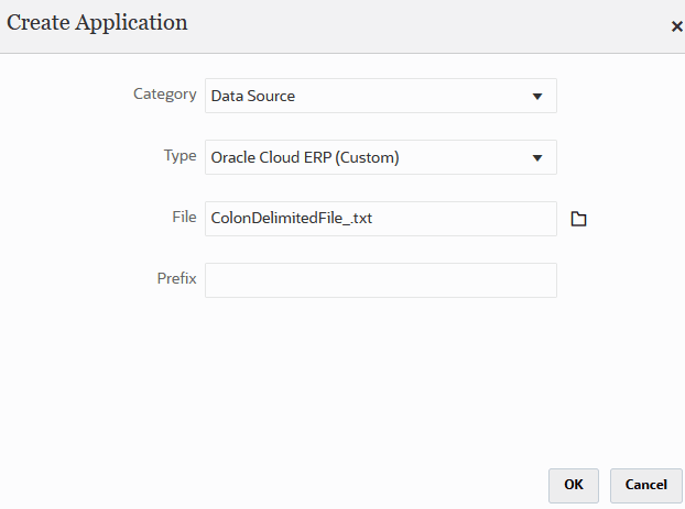 Image shows the Create Application page.