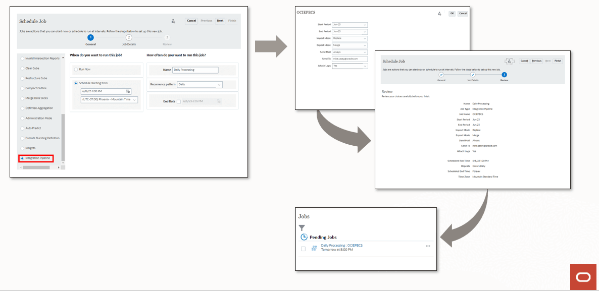 Image shows scheduling a Pipeline job. Image shows scheduling a Pipeline job.
