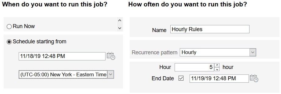 Hourly Scheduled Jobs Hourly Scheduled Jobs