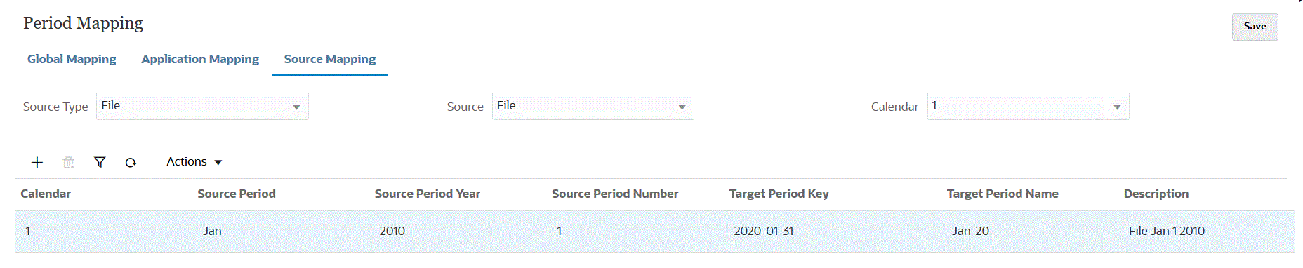 Image show the Source Mapping page.