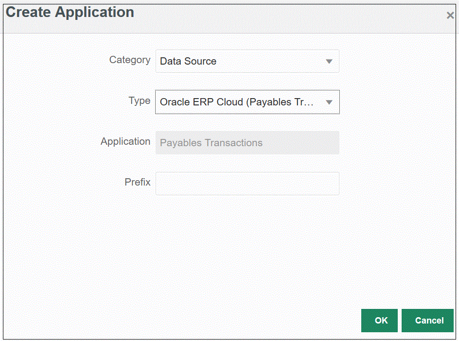 Image shows the Create Applications page.