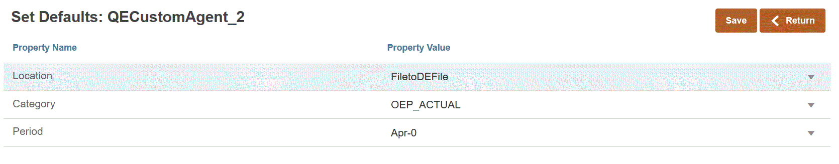 Image shows Set Default page. Image shows Set Default page.
