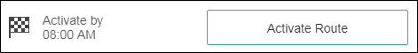 This screenshot shows the Activate by information next to the Activate Route button.
