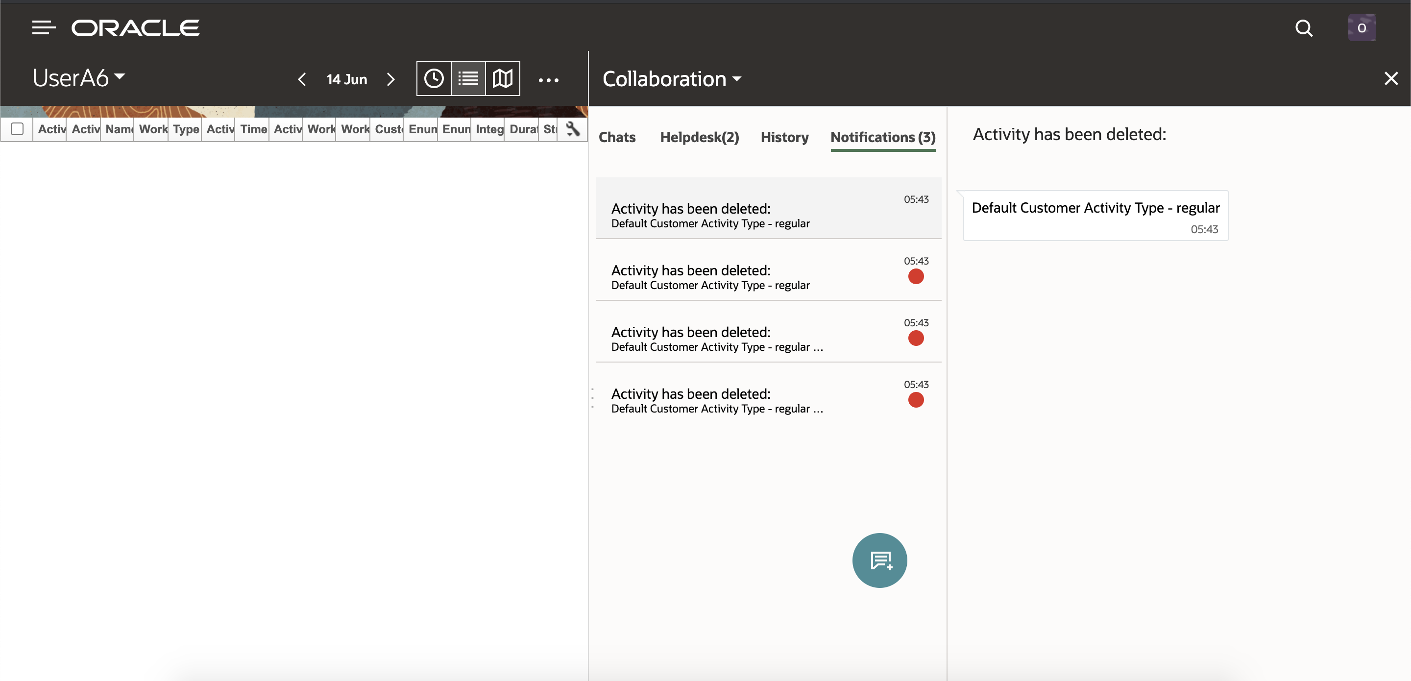 This screenshot shows the Collaboration window with the Notifications tab as seen in a browser.