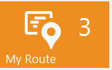 This screenshot shows the My Route tile on a normal screen device, when the activity route is in jeopardy.