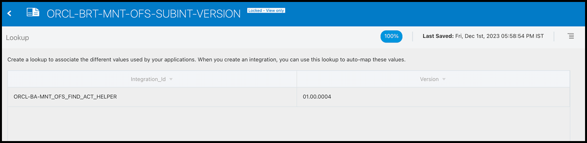 This screenshot shows lookup was created to activate different versions between the parent and child integrations..