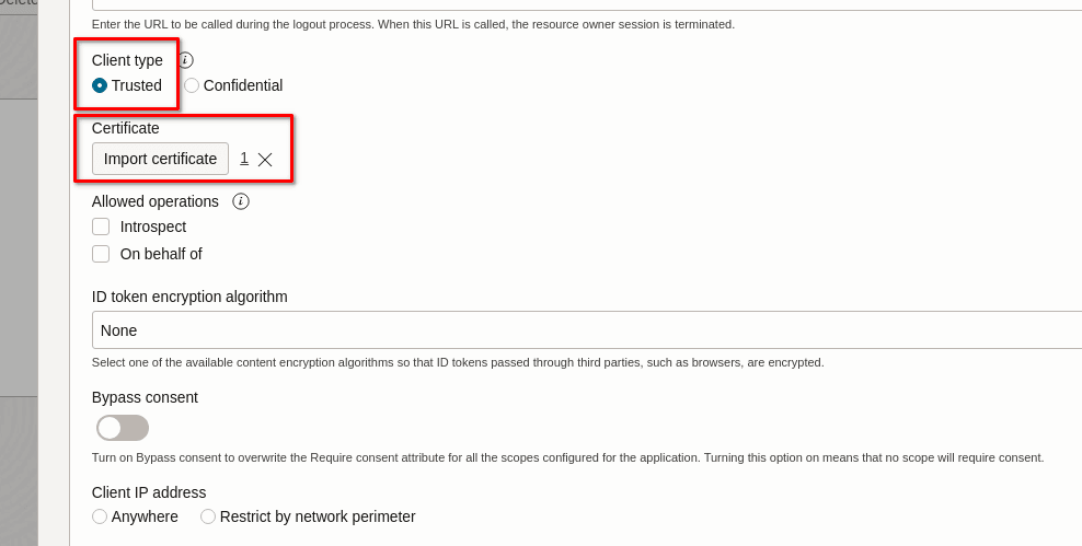 This screenshot shows the IDCS application.